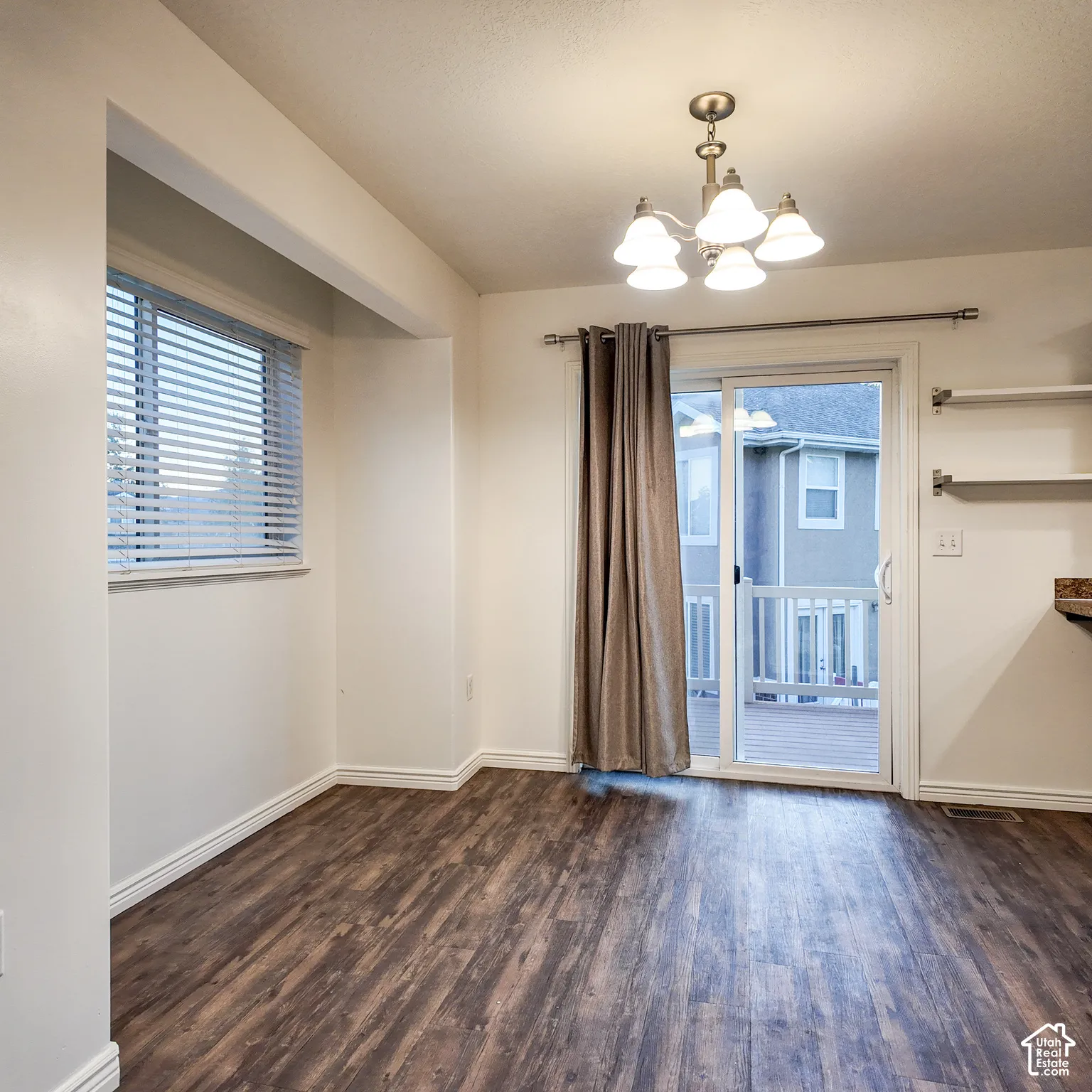 Wood-finish flooring throughout