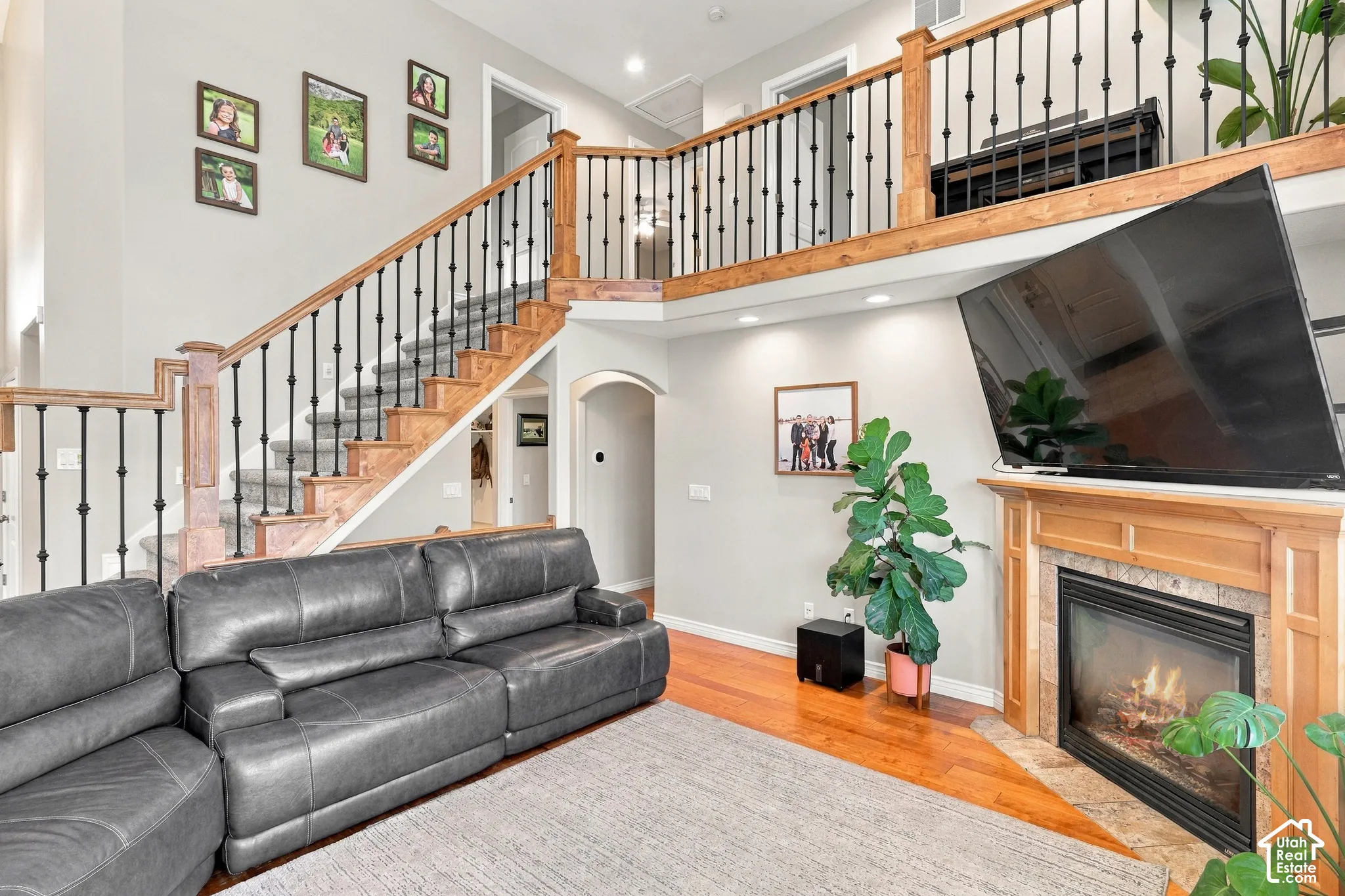 Hardwood flooring throughout the main level