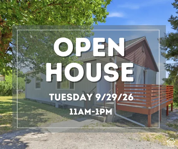 Promotional Image. Announcing an open house event for the property, specifying the date and time