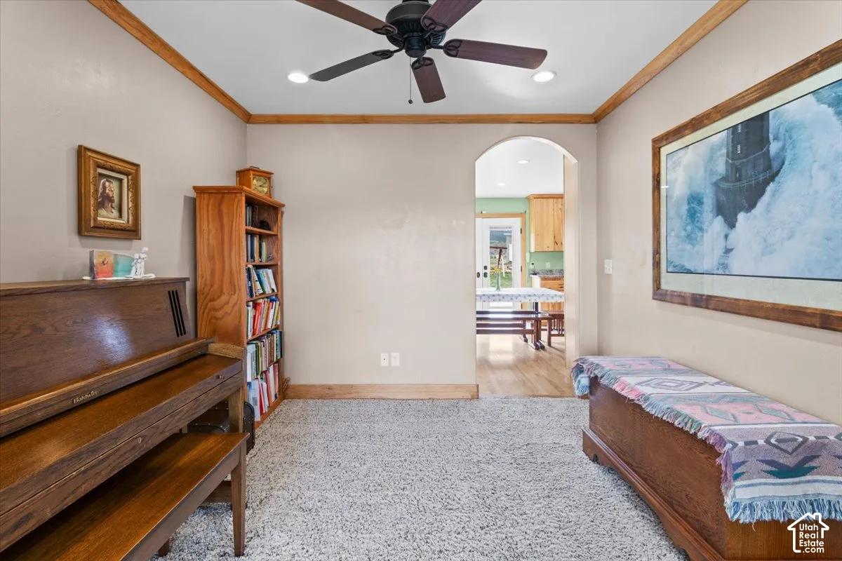 Piano room - also could be  a den or office area.