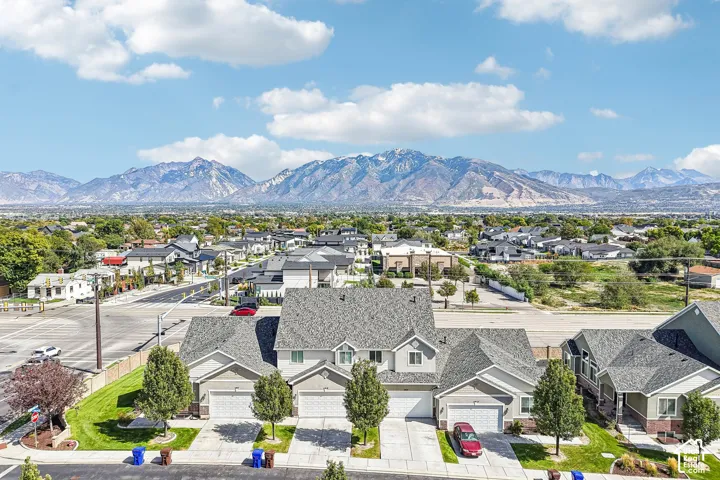 Expansive neighborhood setting with distant mountain scenery