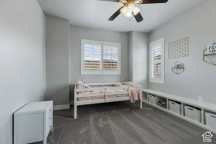Window with white plantation shutters