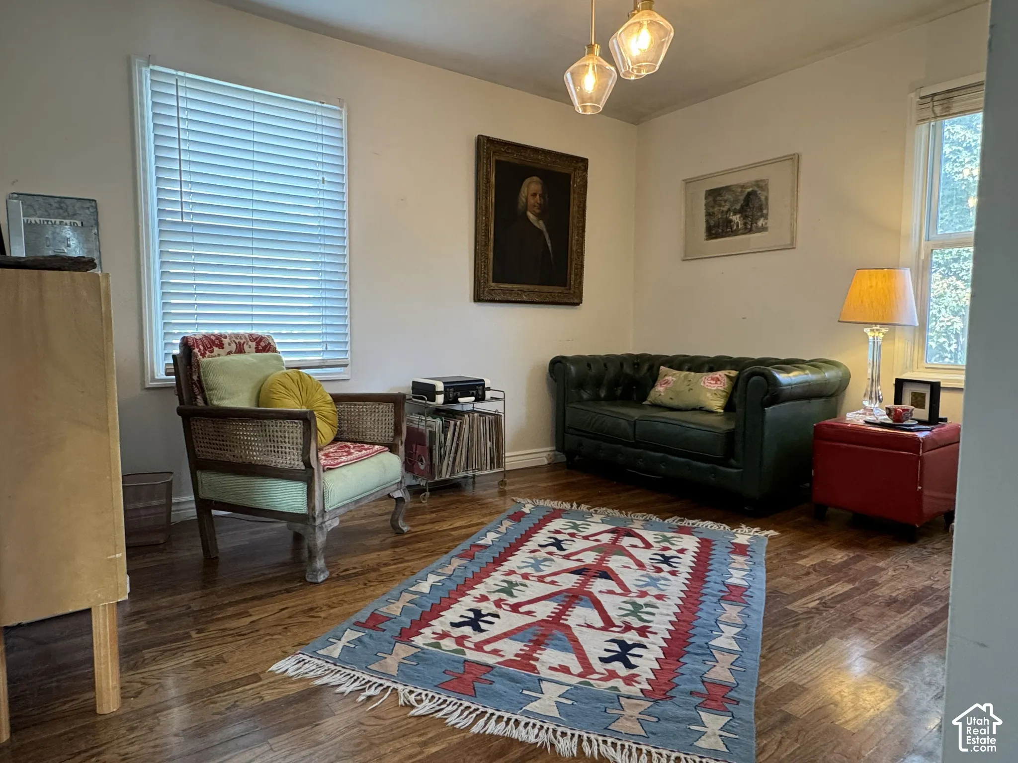 office/ den/ possible bedroom, with original hardwood floors