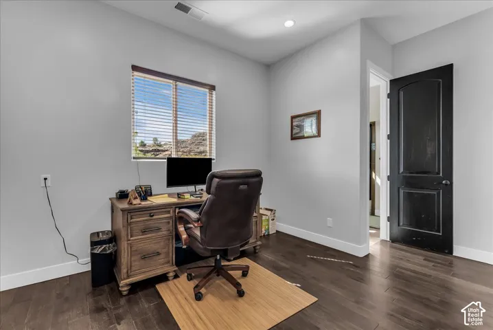 Wood-finish flooring with crisp white trim