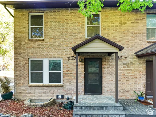 Brick exterior with multiple windows