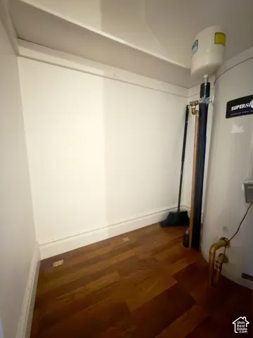 Storage closet, crawl space access & water heater