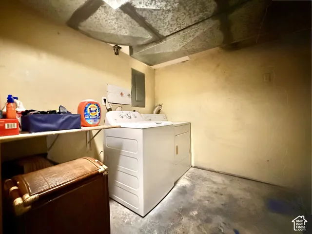 Large utility room with furnace and water heater