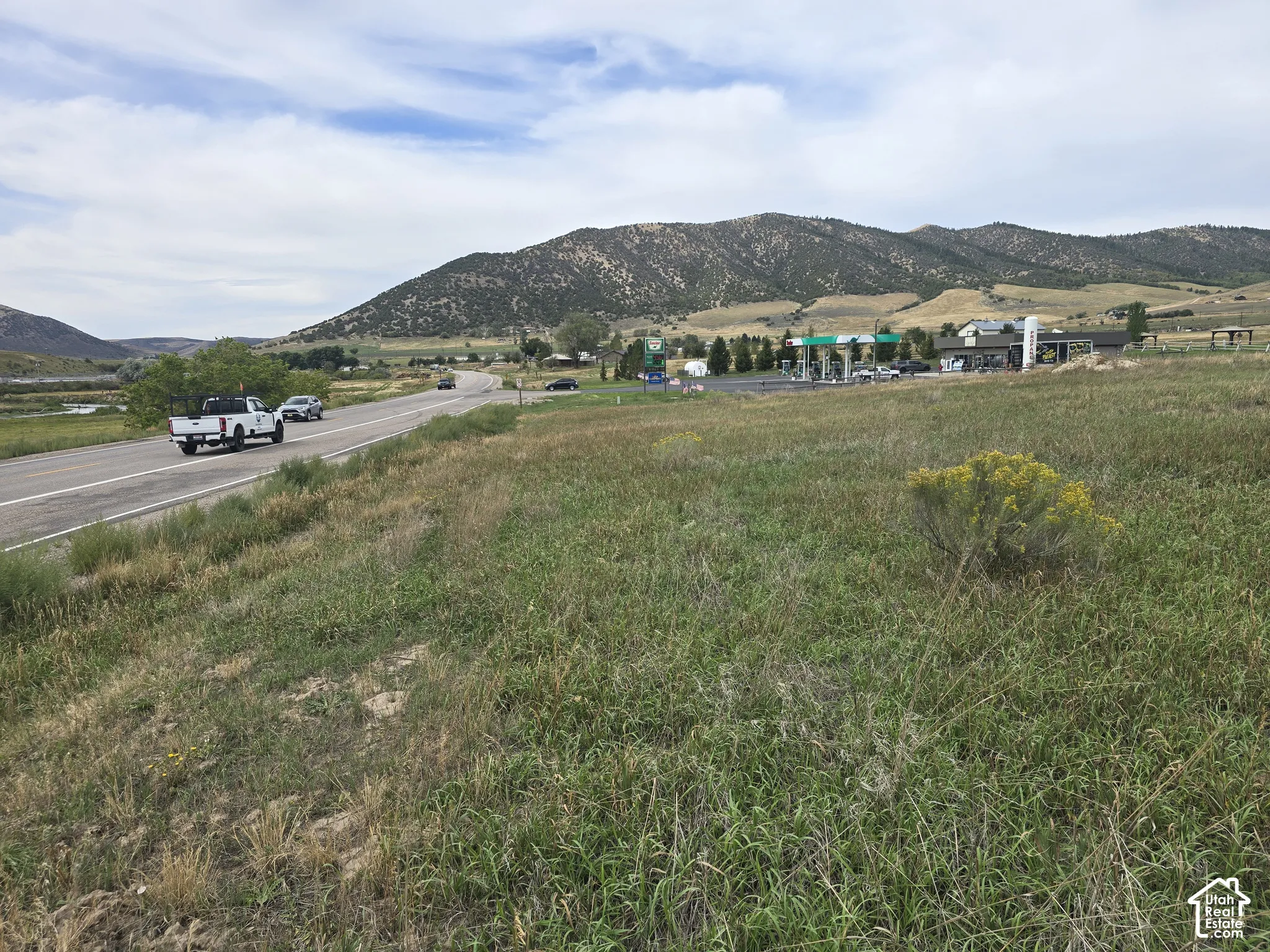 Expansive undeveloped land featuring natural vegetation and distant mountain ranges