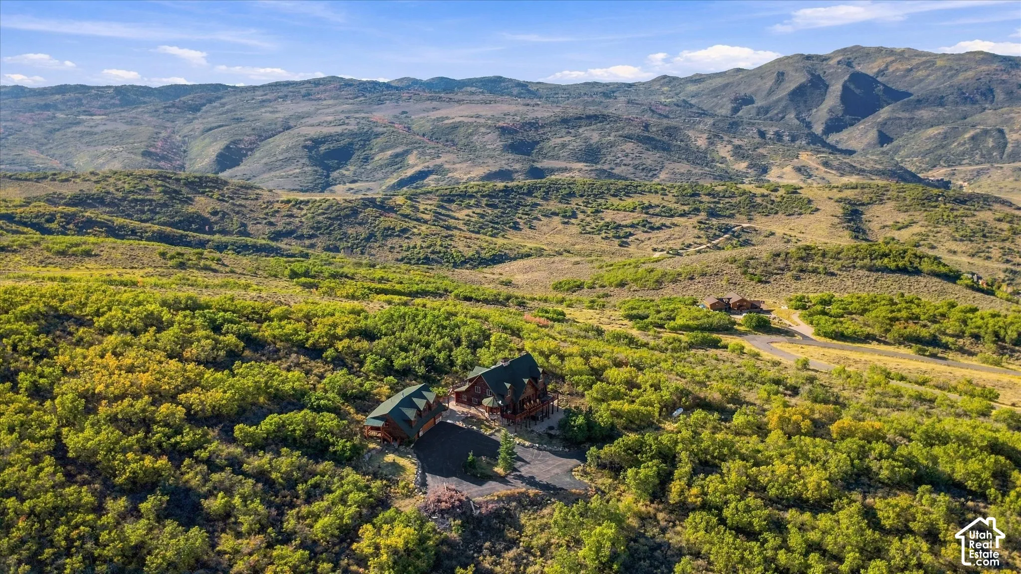 Expansive mountainous landscape with natural terrain