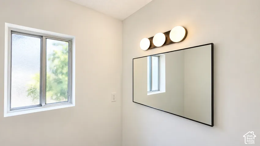 Rectangular window with white trim