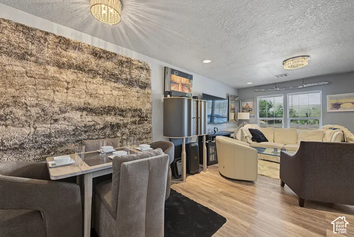 Wood-finish flooring throughout