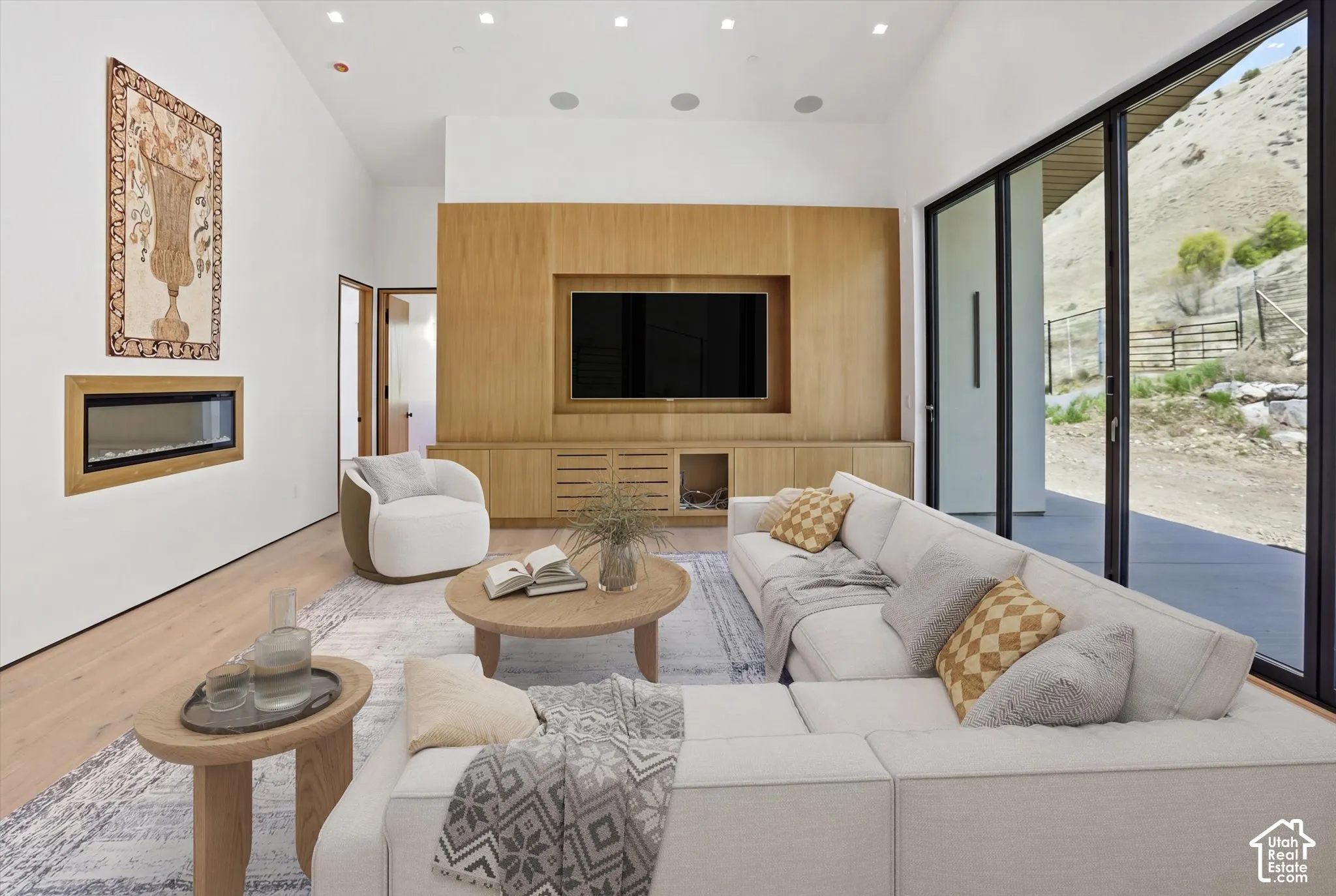 Solid wood built in’s for entertainment space