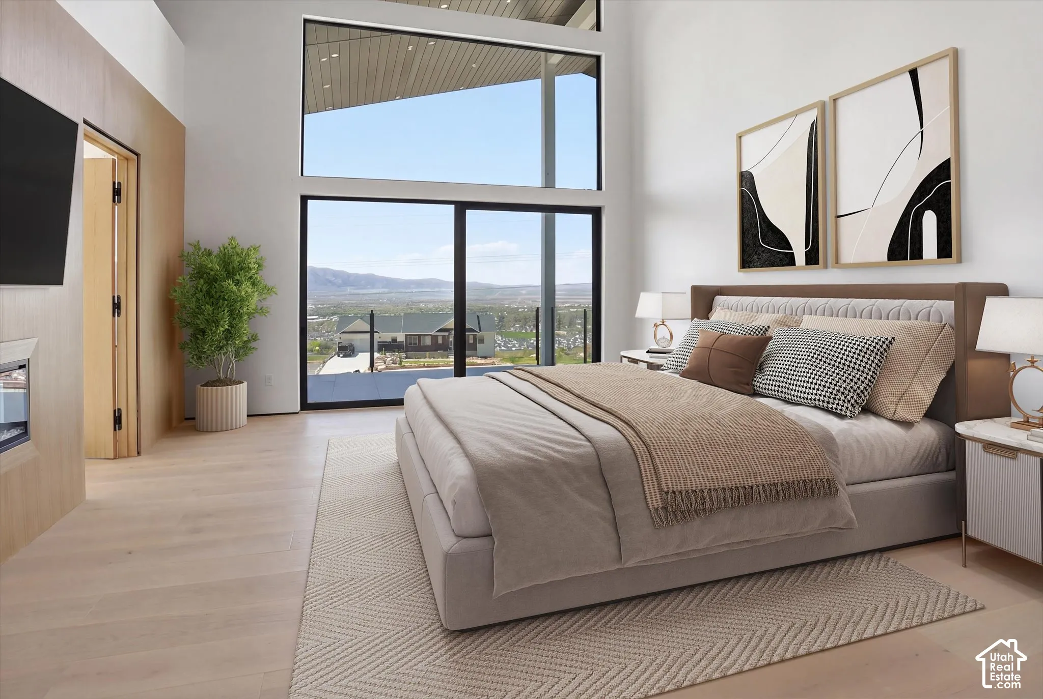 Primary bedroom in main level residence