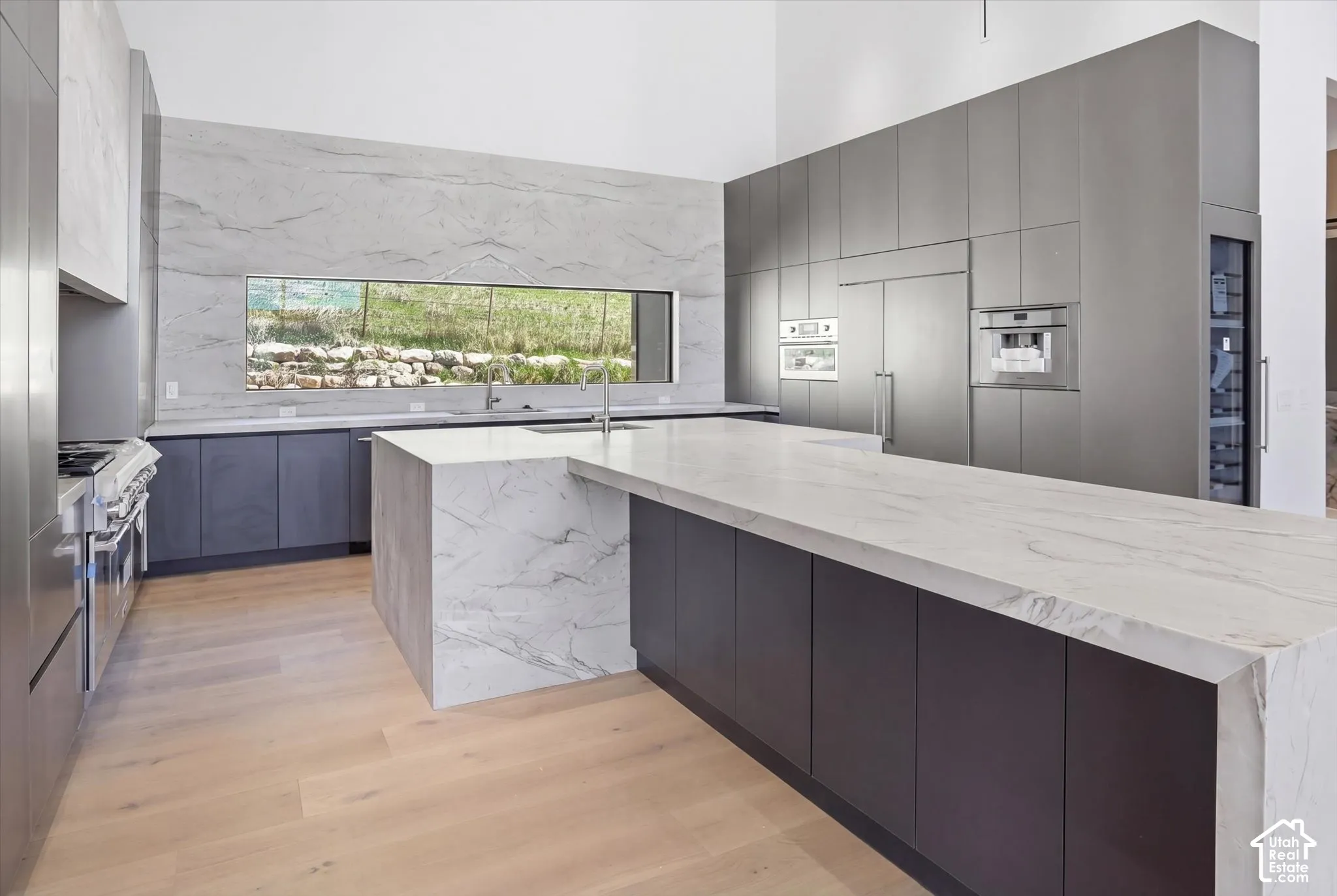 Brazilian Quartzite counters throughout home.