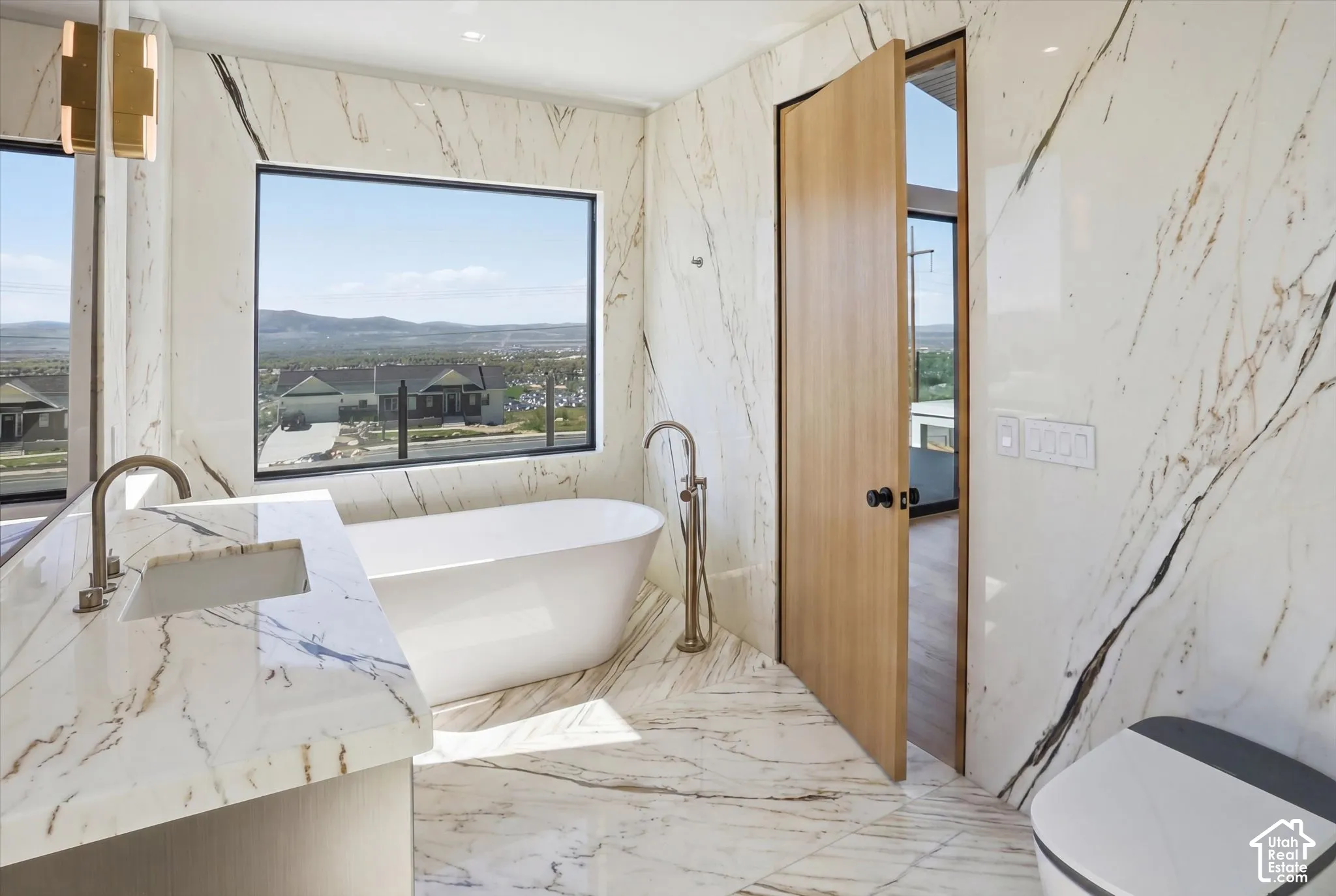 One of two bathrooms off primary suite