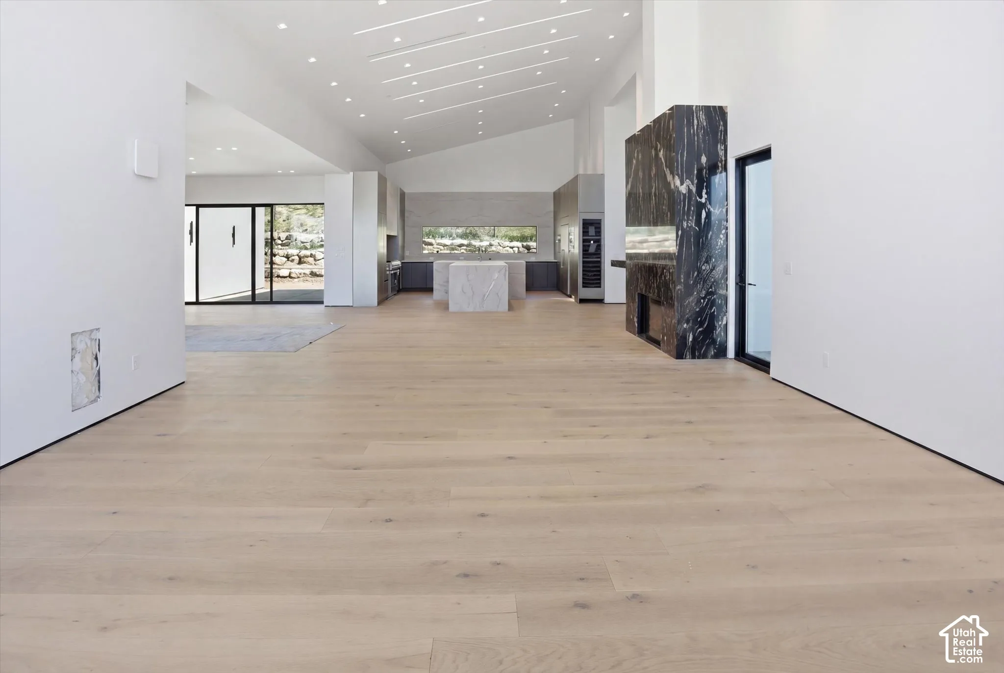 Open concept kitchen, great room and dining