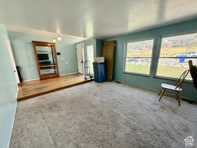 Daylight interior with two large windows