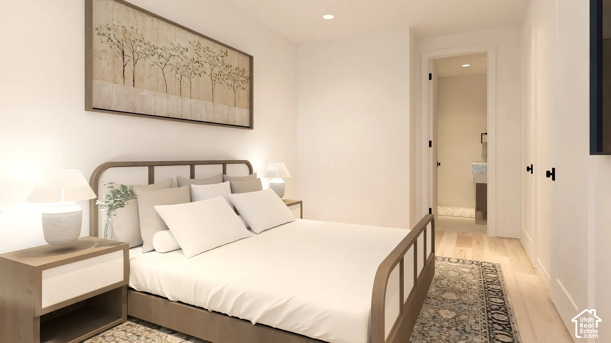 Light wood-finish flooring