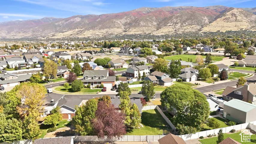Residential area featuring a cul-de-sac and mature trees