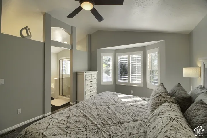 Bay window with plantation shutters