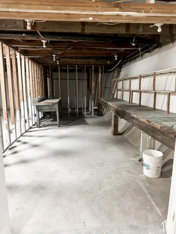 Basement storage room.