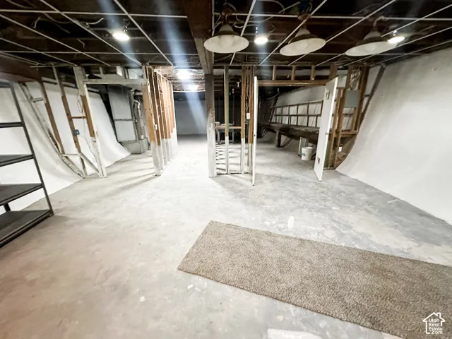 Basement with a bedroom closet. Could be a bedroom up to code if you put a window in.