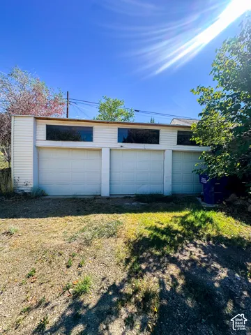 Three car detached garage.
