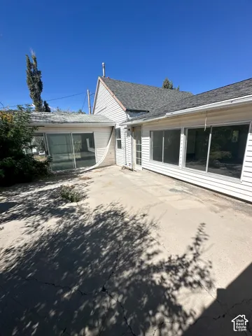 South back patio, and sunroom.