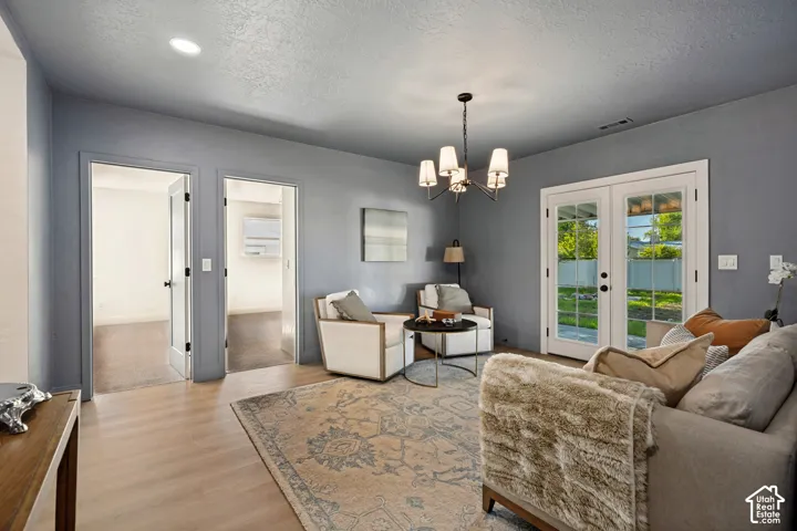 Wood-finish flooring with recessed lighting