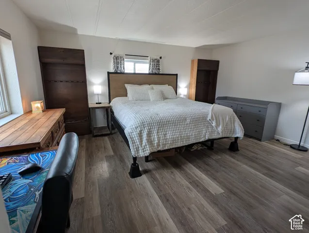 Wood-finish flooring throughout