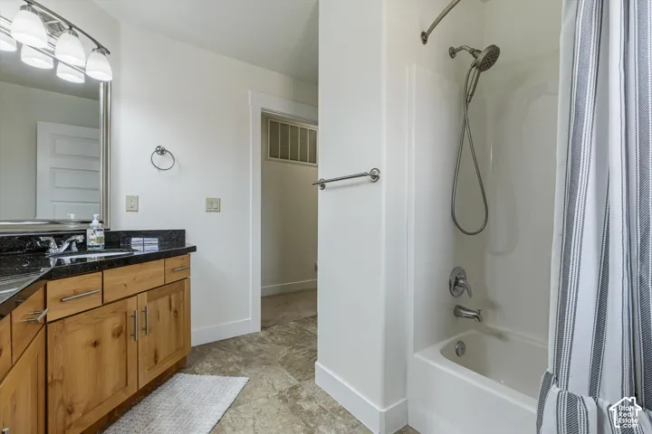 2nd Level Full Bath with dual sinks.