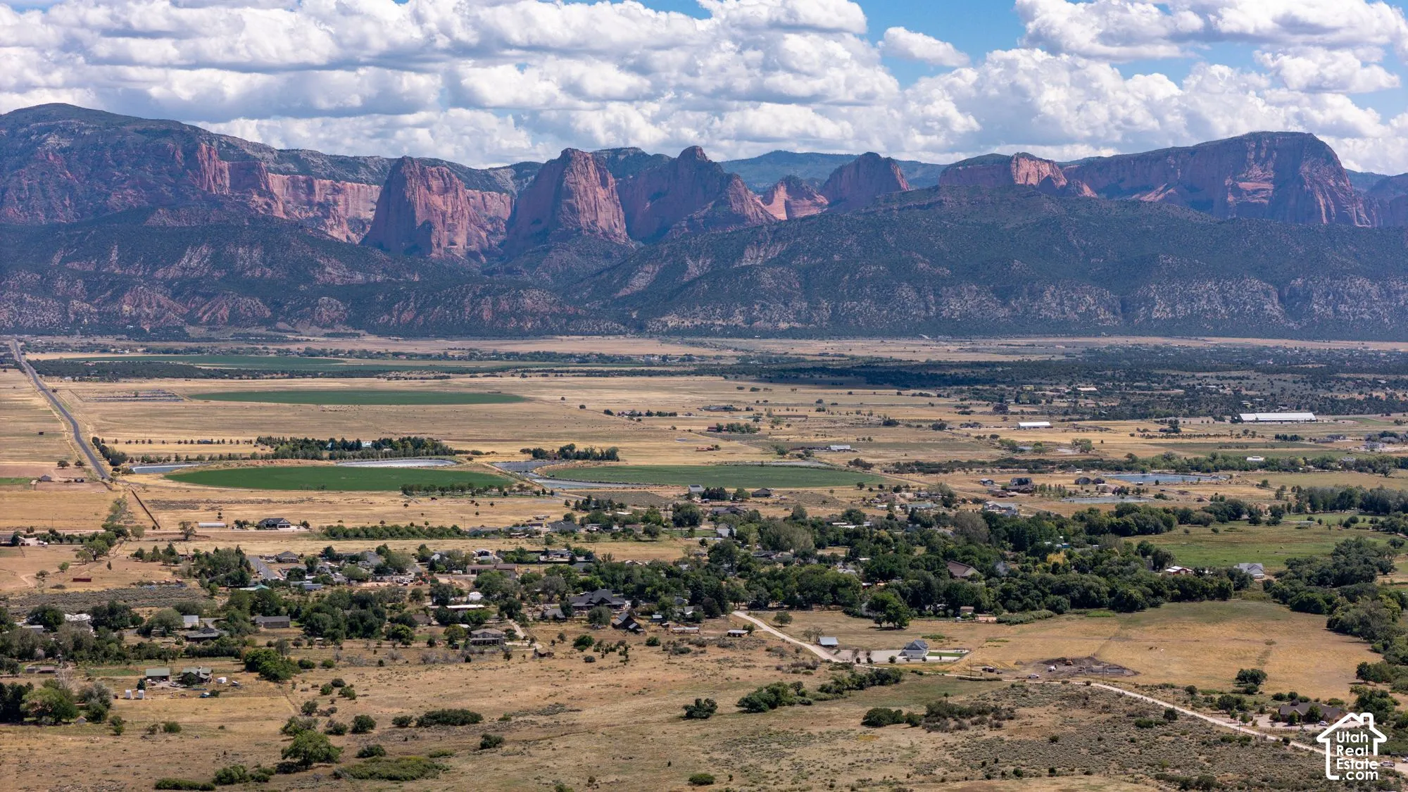Expansive valley setting with distant mountains