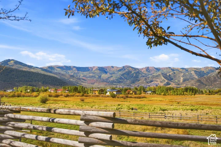 Mountainous landscape with expansive fields