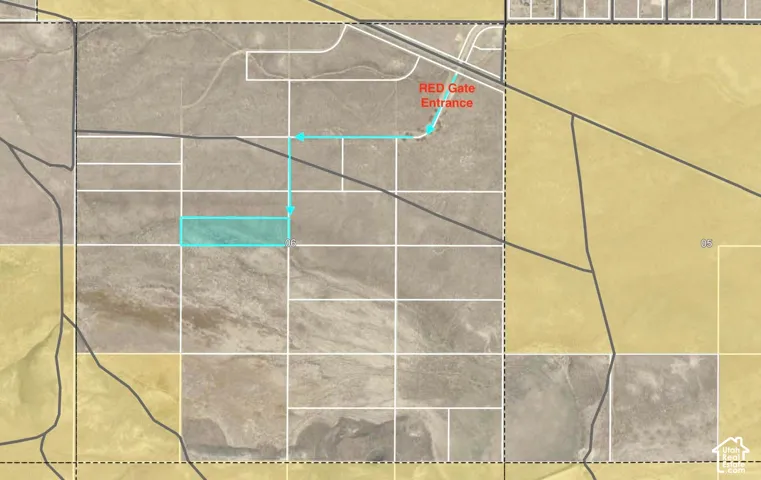 Property Map. Highlighting the property boundaries and access points