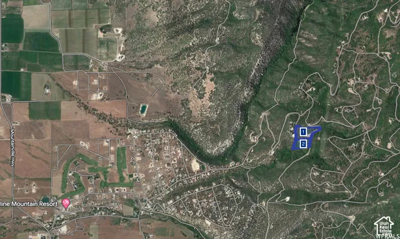 Map showing location of the Properties, coming from town