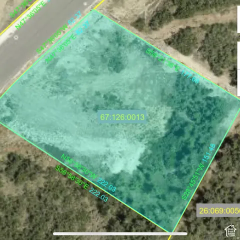 Property Parcel Map. Displaying the boundaries and parcel identification number of the property