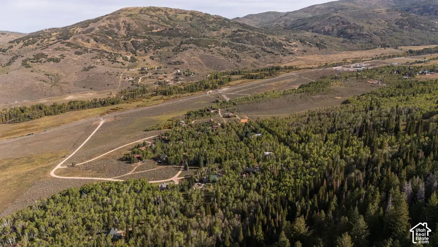 Expansive mountainous terrain with substantial tree coverage