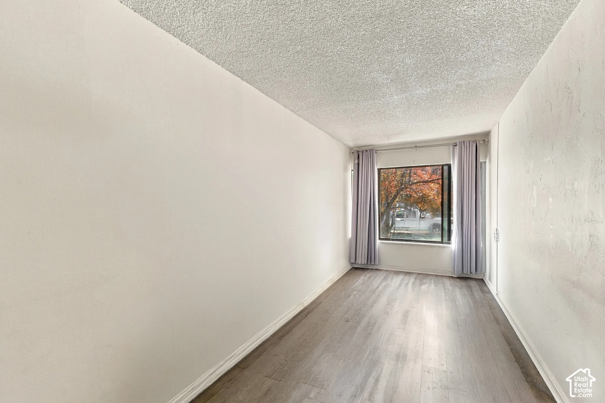 Wall-to-wall wood-finish flooring