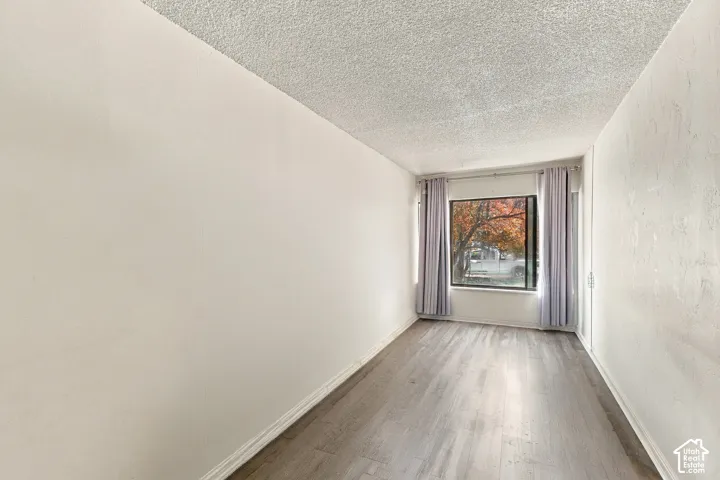 Wall-to-wall wood-finish flooring