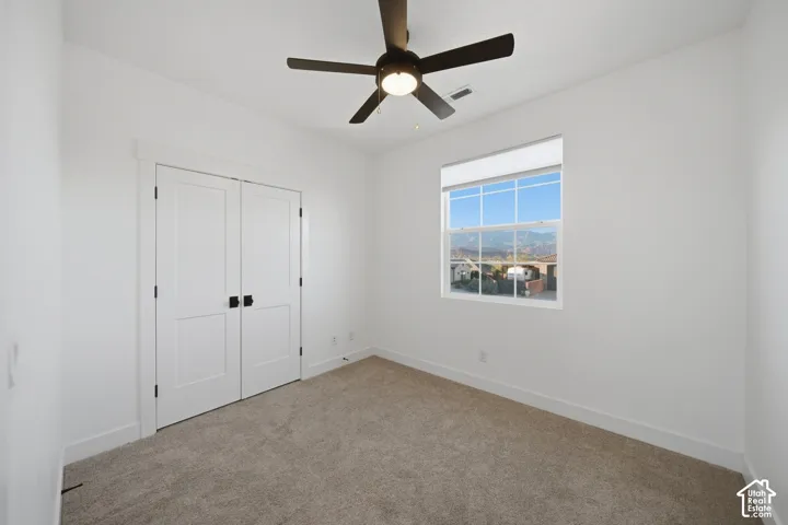 Recessed window with a roller shade