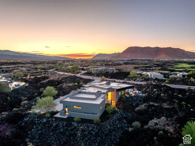 Modern architectural design featuring a flat roof and stucco exterior