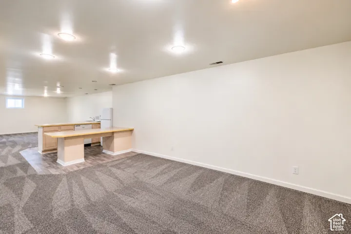 Downstairs Living Room with Kitchenette - No Decor