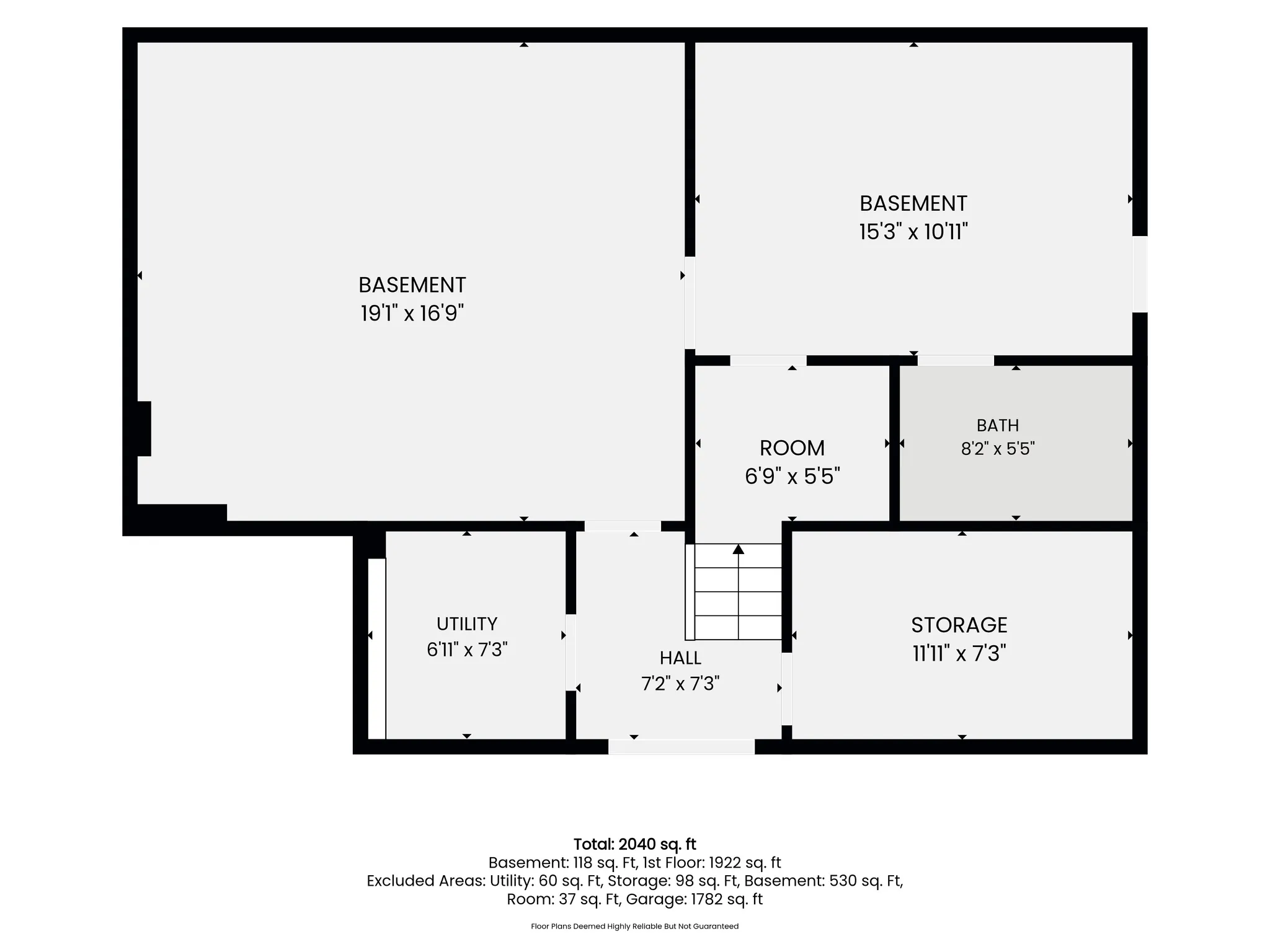 Basement Floor plan - Room dimensions are estimates, buyer to verify