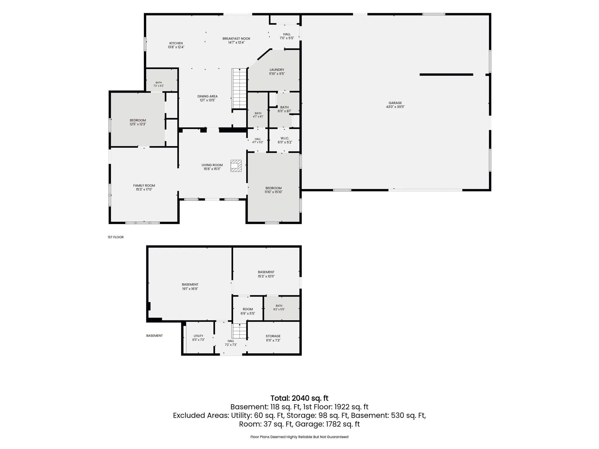 Both Levels  Floor Plans - Room dimensions are estimates, buyer to verify