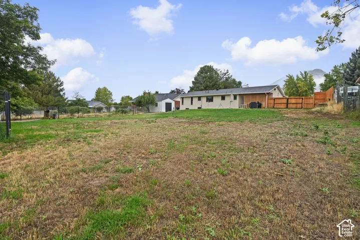 Expansive lot with mature perimeter trees and a natural grass surface