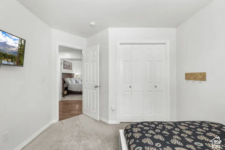 Plush carpeting and crisp white walls throughout