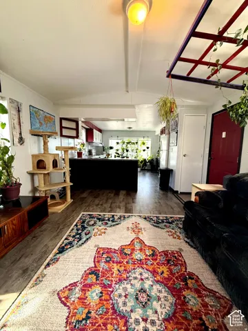 Wood-finish flooring throughout the main living areas