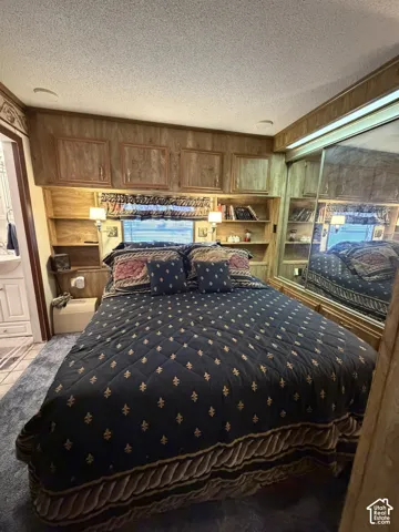Wood-finish paneling and cabinetry