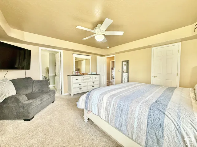 Recessed ceiling detail and ceiling fan