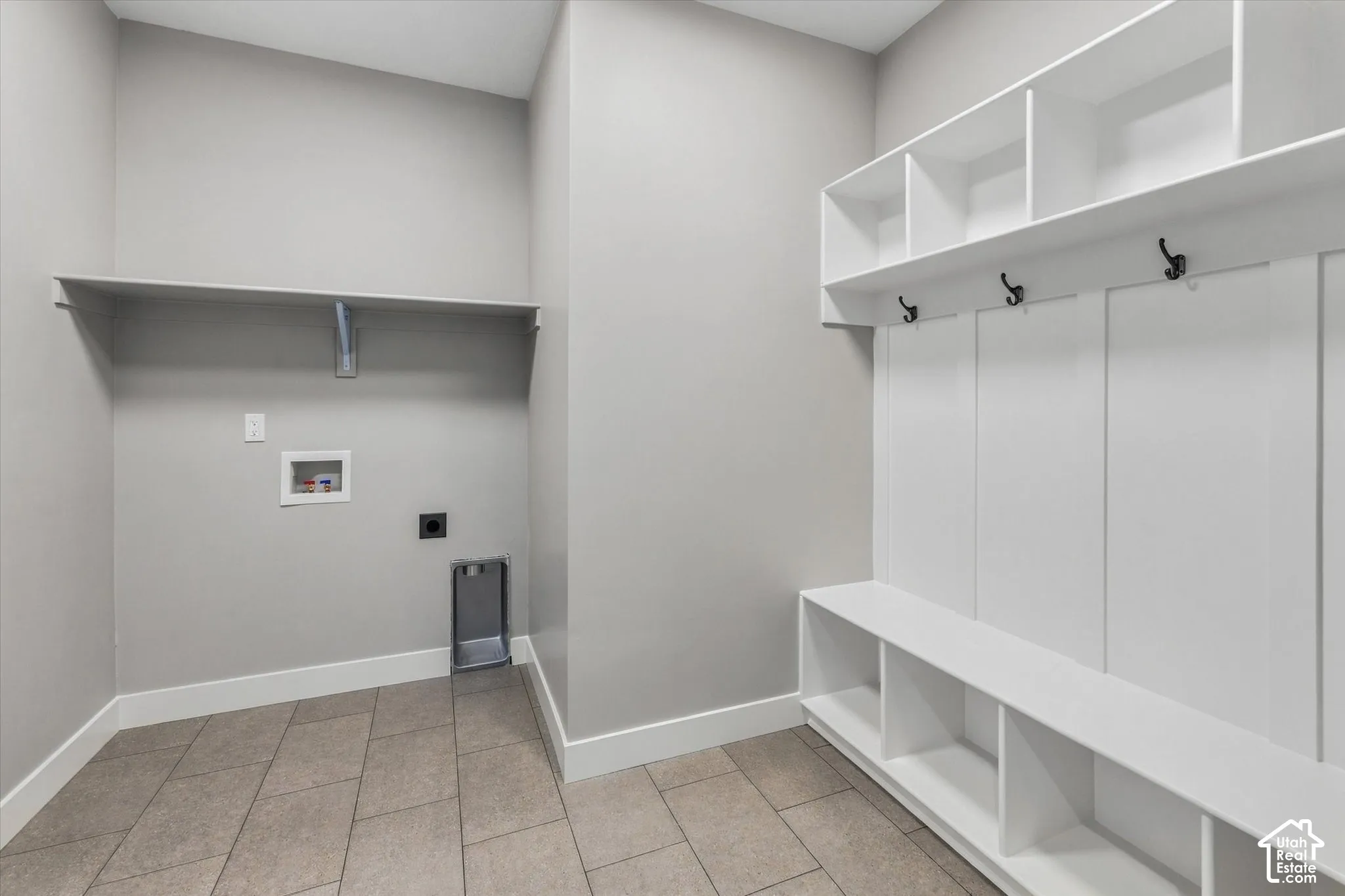 Built-in storage solutions, integrated shelving, and wall-mounted hooks